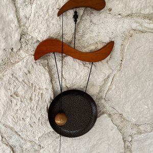 Carillon à vent en bois avec gong