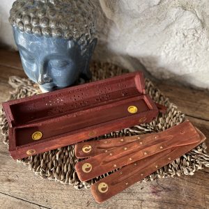 Porte/brûle  encens en bois