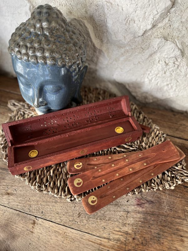 Porte/brûle  encens en bois