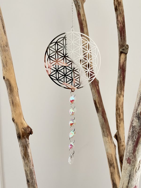 Mobile 3D en Acier Inoxydable avec Prisme – Attrape-Soleil Moderne pour Jardin ou Intérieur – Image 8