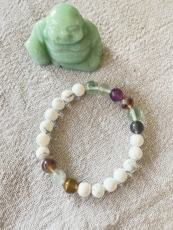 Bracelet Sérénité & Clarté : howlite  et fluorine – Image 2