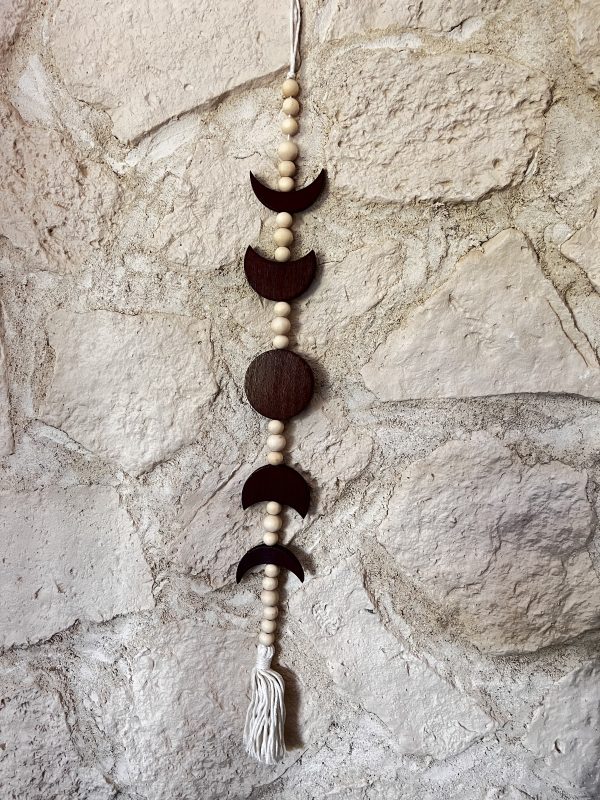 Suspension en bois et perles – Déco bohème naturelle – Image 13