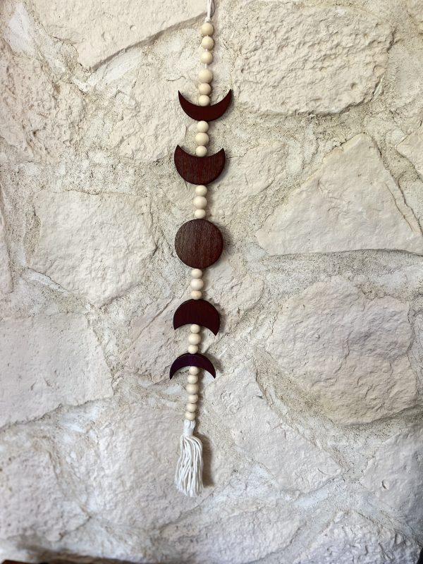 Suspension en bois et perles – Déco bohème naturelle – Image 14