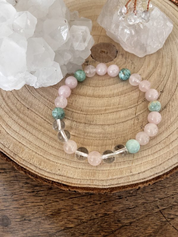 Bracelet Harmonie Intérieure – Turquoise, Quartz Rose & Cristal de Roche – Image 4