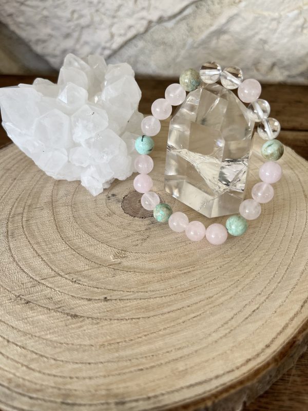 Bracelet Harmonie Intérieure – Turquoise, Quartz Rose & Cristal de Roche – Image 7