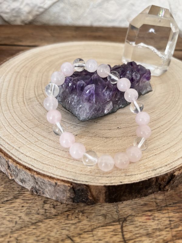 Harmonie du Cœur et de l’Esprit – Cristal de Roche & Quartz Rose – Image 2