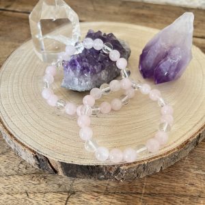 Harmonie du Cœur et de l’Esprit – Cristal de Roche & Quartz Rose