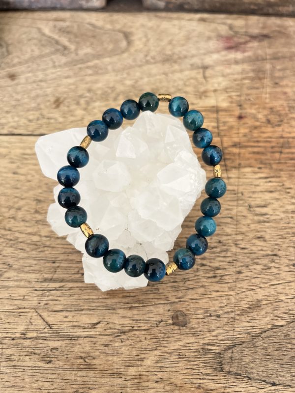 Bracelet Homme en Œil de Tigre Bleu – Élégance et Protection – Image 5