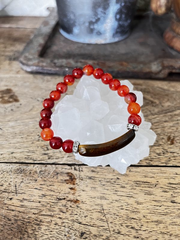 Bracelet Femme Protection & Énergie – Œil de Tigre & Cornaline | Pierre Naturelle – Image 6