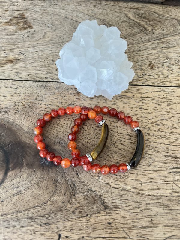 Bracelet Femme Protection & Énergie – Œil de Tigre & Cornaline | Pierre Naturelle – Image 8