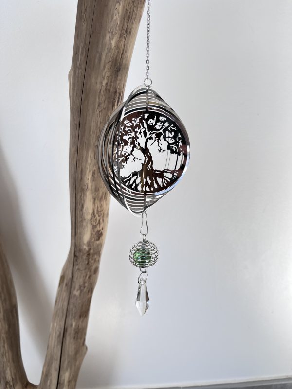 Attrape-soleil Arbre de Vie en acier inoxydable – Décoration lumineuse et symbolique – Image 2