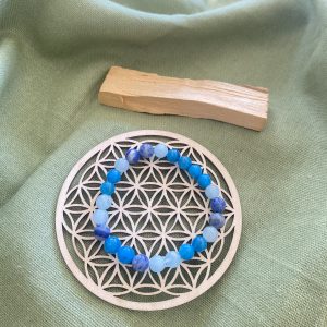 Bracelet Chakra de la Gorge – Communication, Confiance & Clarté (Apatite, Sodalite, Aigue-Marine)