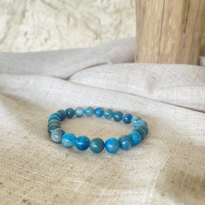Bracelet en Apatite Bleue – Pierre de la communication