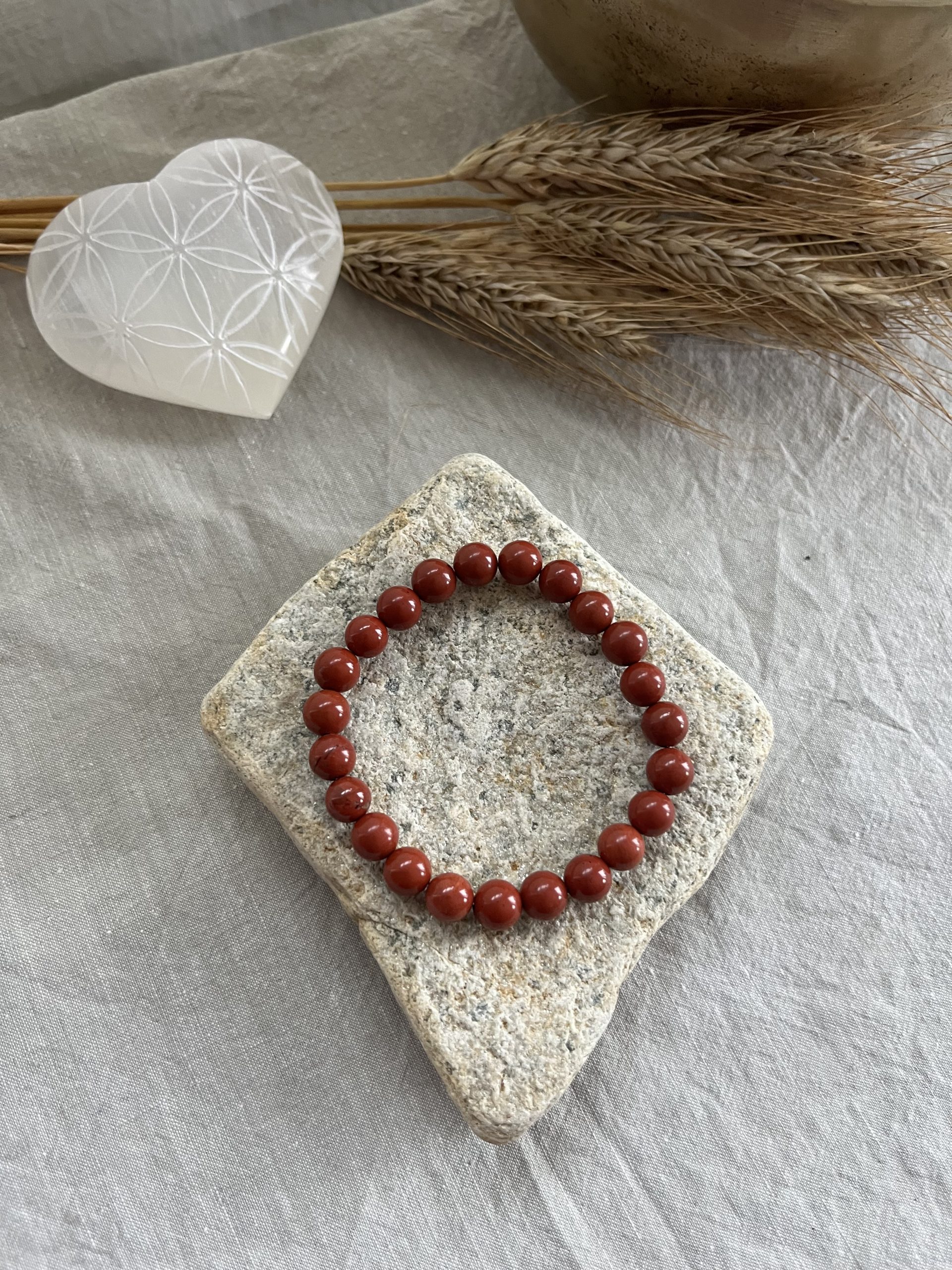 Bracelet Jaspe Rouge – Ancrage, Force & Énergie Vitale | Pierre de Protection – Image 3