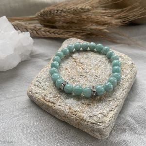 Bracelet en Amazonite du Mozambique -  Pierre anti-stress, apaisement & harmonisation émotionnelle