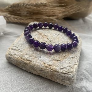 Bracelet en Améthyste – Calme, Sommeil & Énergie Positive