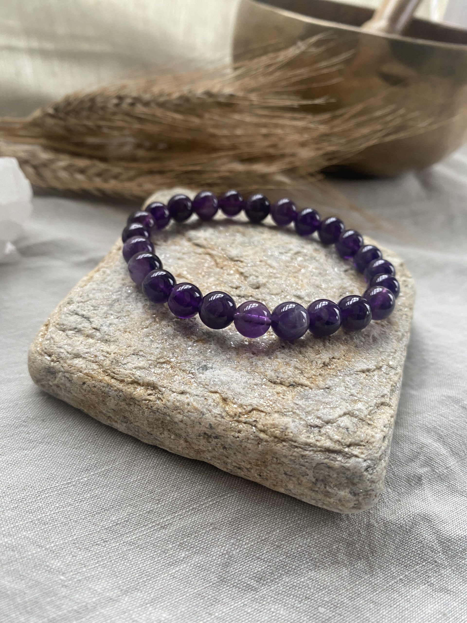 Bracelet en Améthyste – Calme, Sommeil & Énergie Positive