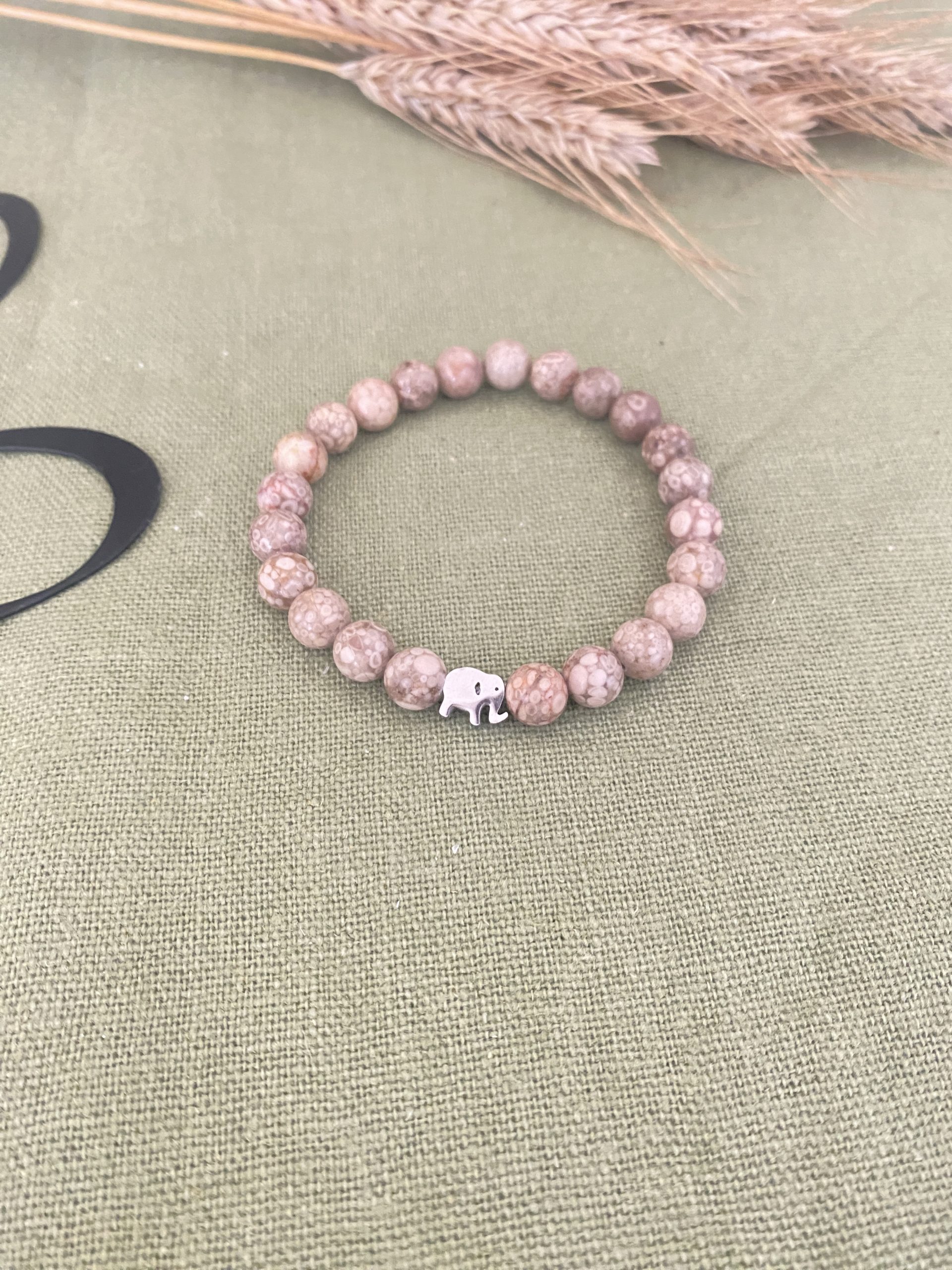 Bracelet Agate Fossile – Pour éclaircir l’esprit et combattre les états de tristesse – Image 4