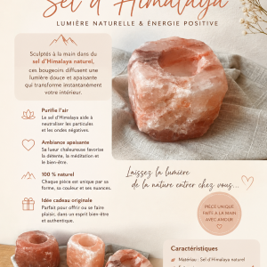 Bougeoir en Cristal de Sel de l’Himalaya – Bienfaits, Entretien & Ambiance Zen