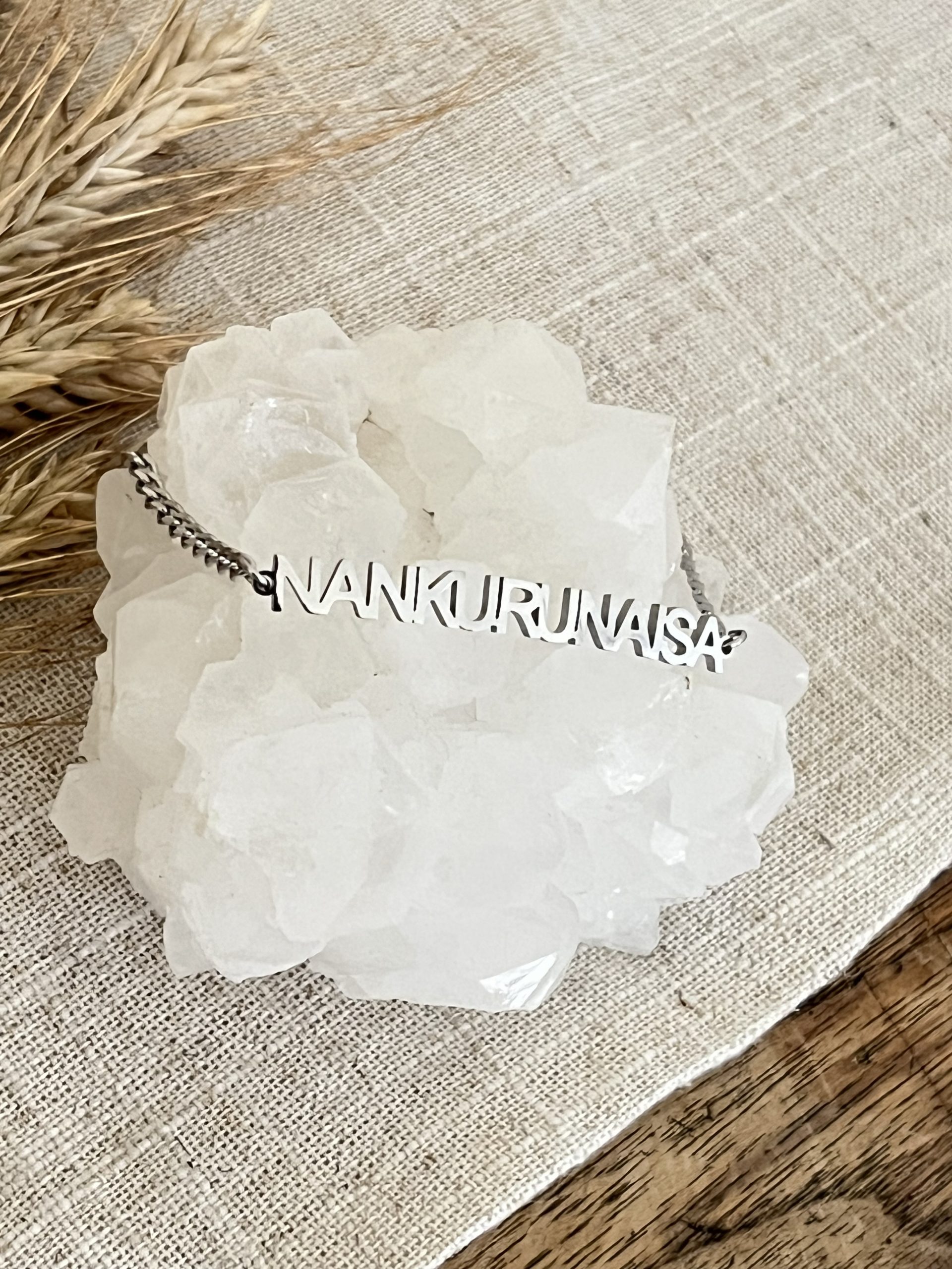 Gourmette gravée Nankurunaisa en Acier Inoxydable 304L – Mantra Japonais – Image 18