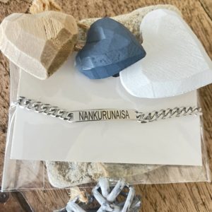 Gourmette gravée Nankurunaisa en Acier Inoxydable 304L – Mantra Japonais