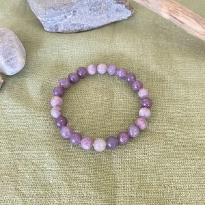 Bracelet en Lépidolite – Pierre d’Apaisement, Anti-Stress et Équilibre Émotionnel