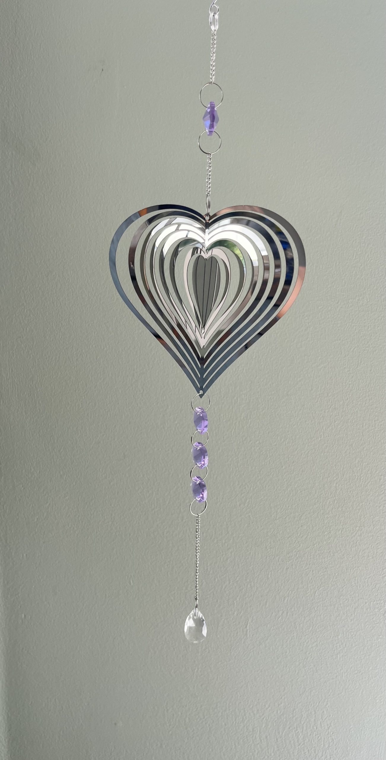 Mobile éolien 3D en acier inoxydable – Sculpture à vent décorative pour jardin, terrasse et balcon – Image 4